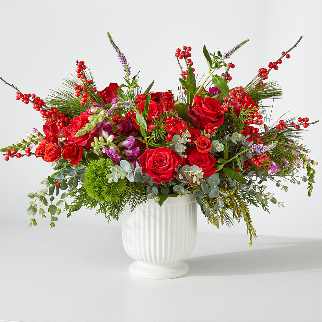 Big Red Bow Bouquet – At All About Flowers Llc, Cincinnati OH