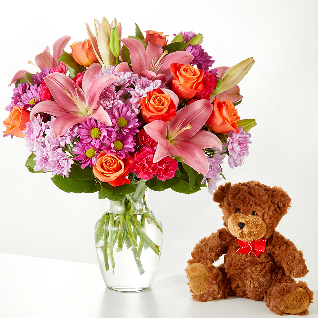 One and Only Bouquet and Bear Bundle – At All About Flowers Llc, Cincinnati OH