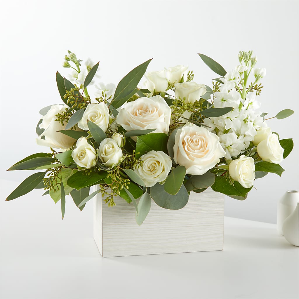 Fresh Linen Box Bouquet – At All About Flowers Llc, Cincinnati OH