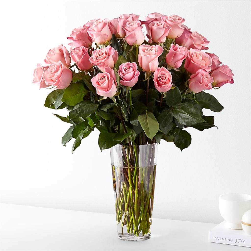 Long Stem Pink Rose Bouquet – At All About Flowers Llc, Cincinnati OH