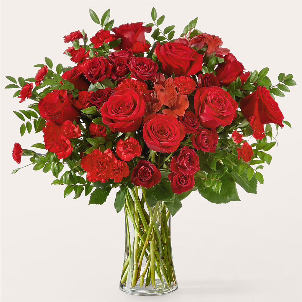 Brilliant Ruby Bouquet – At All About Flowers Llc, Cincinnati OH