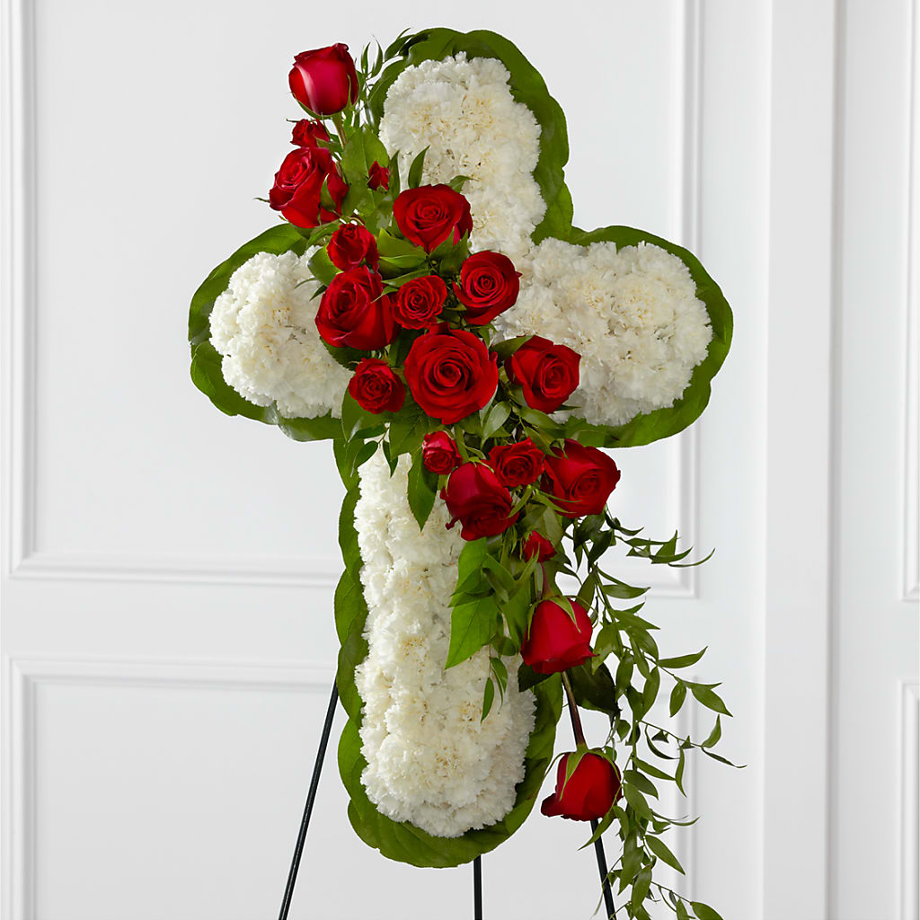 Floral Cross Easel – At All About Flowers Llc, Cincinnati OH