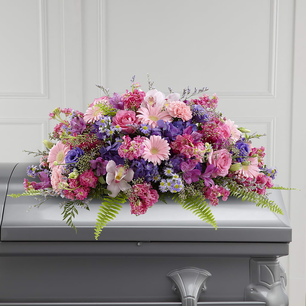 Glorious Garden Casket Spray – At All About Flowers Llc, Cincinnati OH