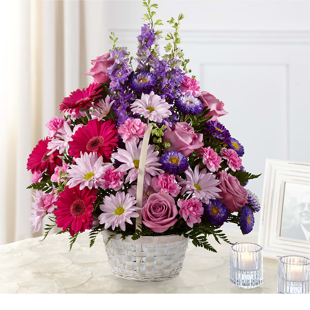 Pastel Peace Basket – At All About Flowers Llc, Cincinnati OH
