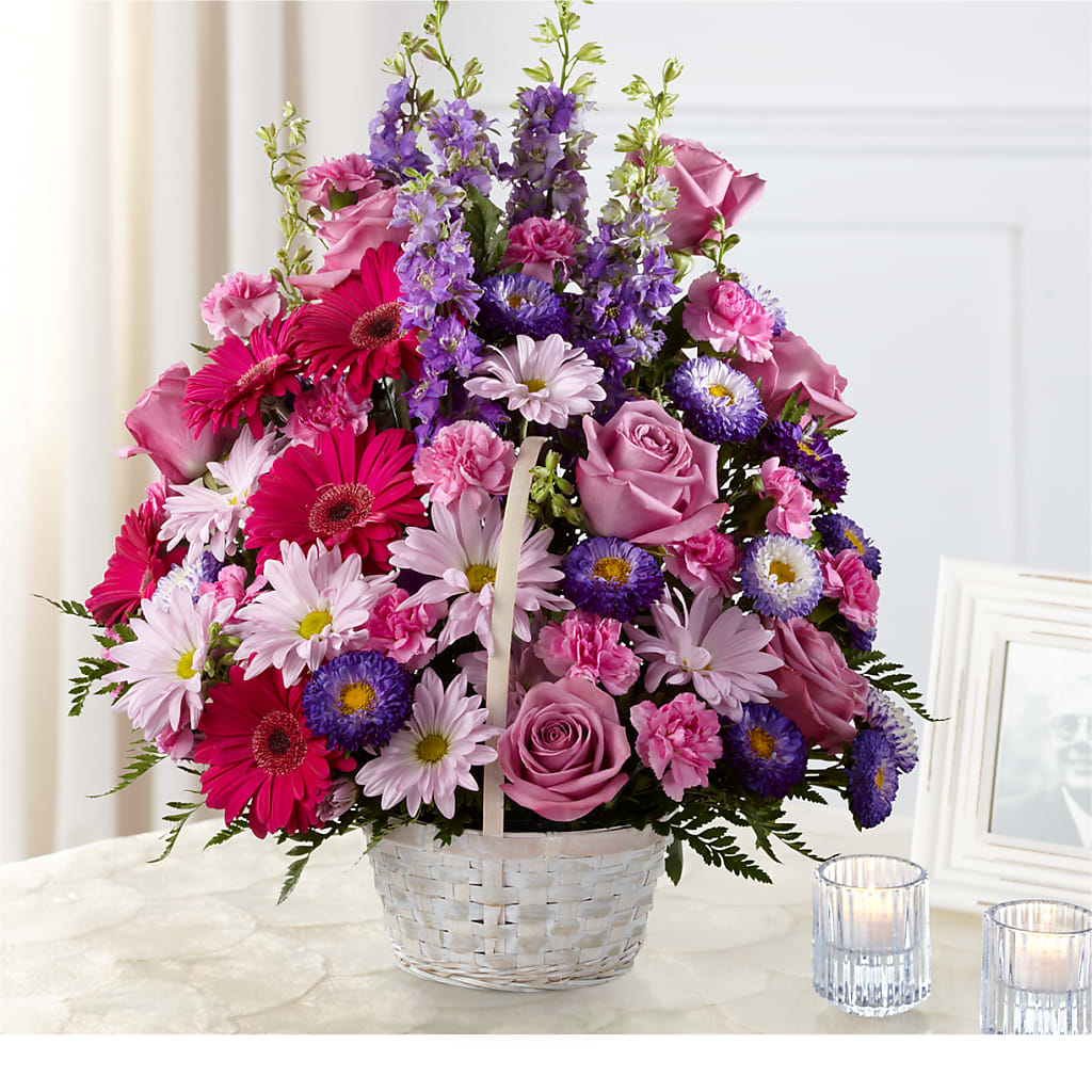 Pastel Peace Basket – At All About Flowers Llc, Cincinnati OH