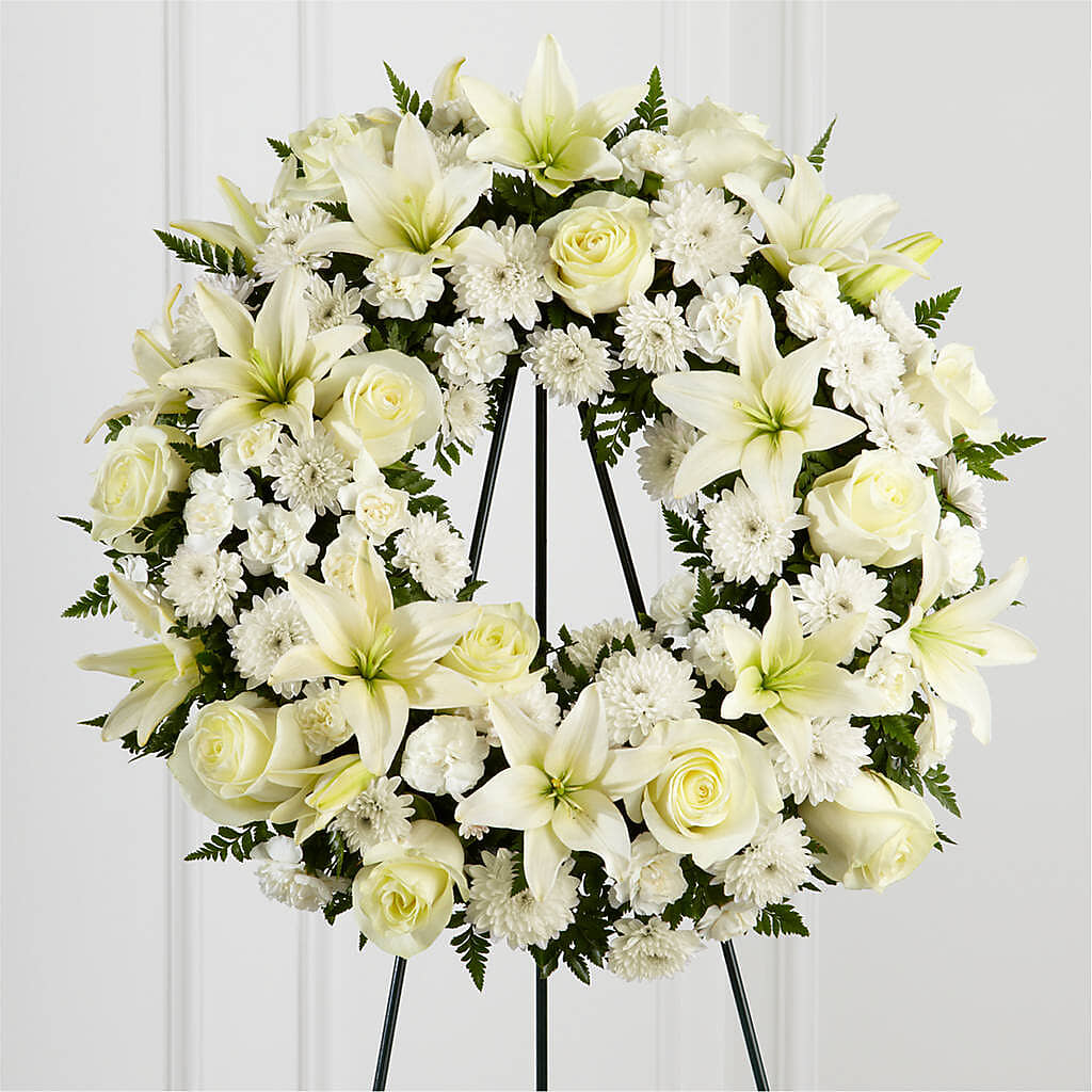 Treasured Tribute Wreath – At All About Flowers Llc, Cincinnati OH