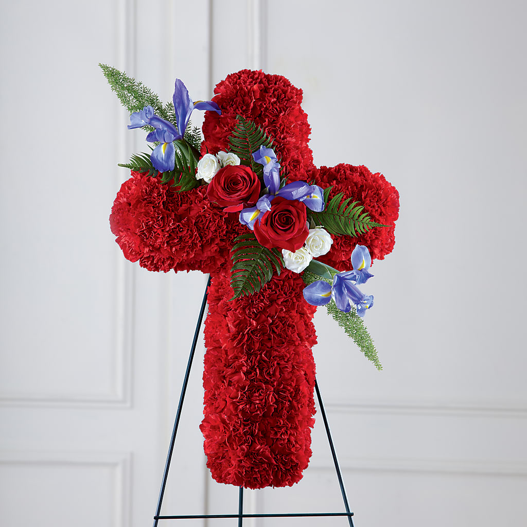 Faithful Hero Floral Cross – At All About Flowers Llc, Cincinnati OH