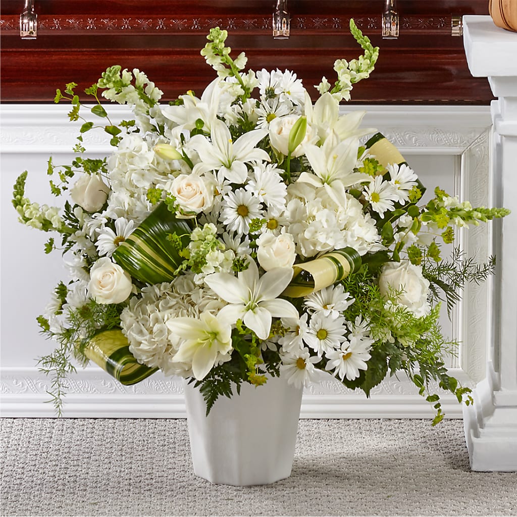 Thoughts of Tranquility Floor Basket – At All About Flowers Llc, Cincinnati OH