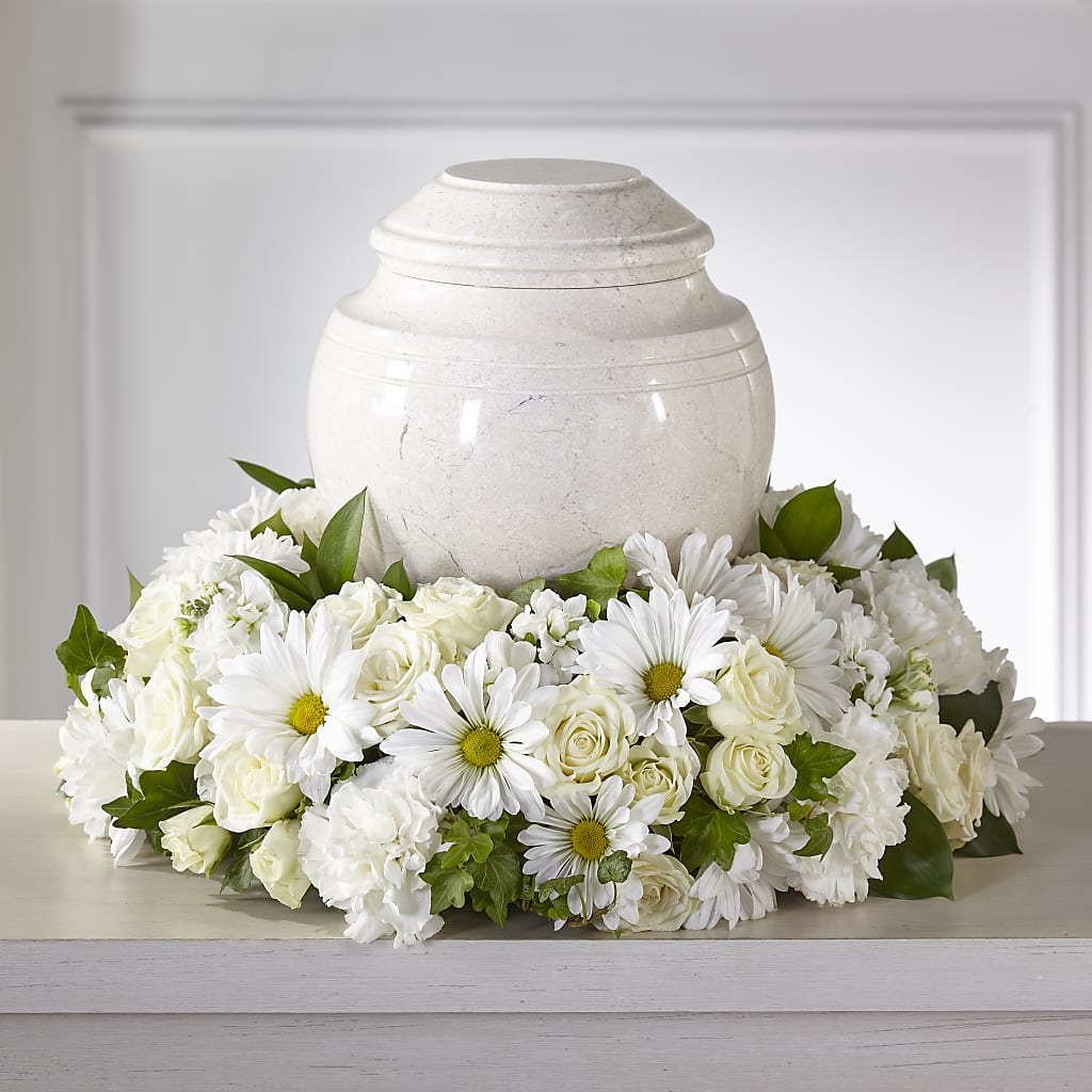 Ivory Gardens Cremation Adornment – At All About Flowers Llc, Cincinnati OH