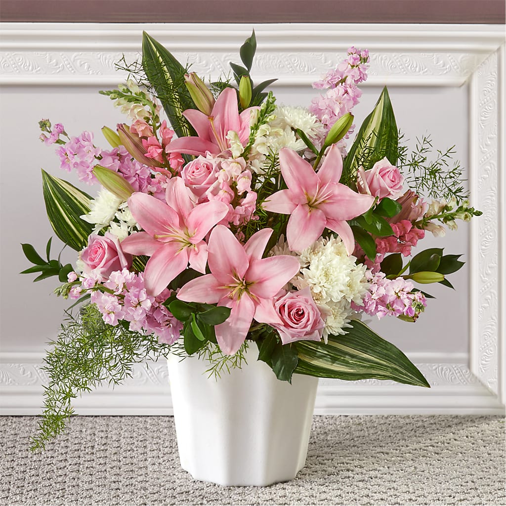 Simply Serene Floor Basket – At All About Flowers Llc, Cincinnati OH
