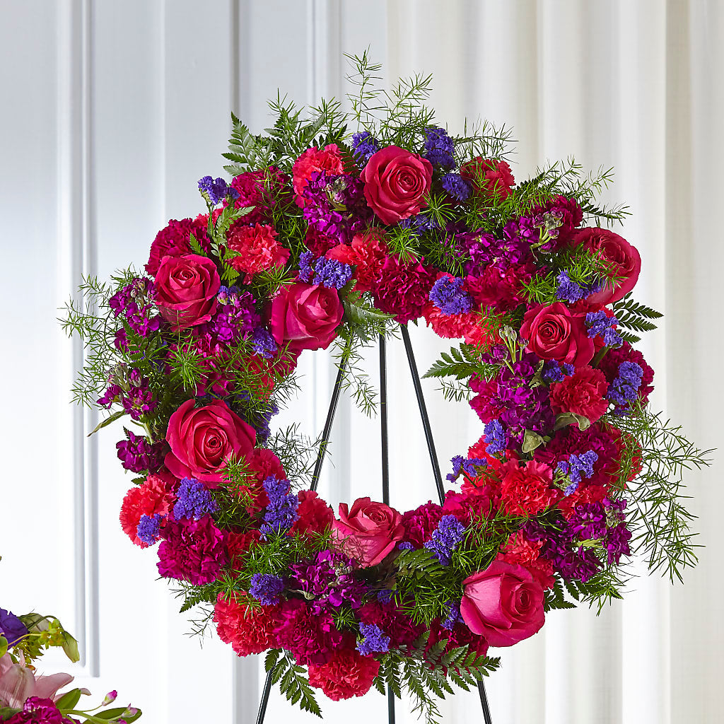 Calming Colors Wreath – At All About Flowers Llc, Cincinnati OH