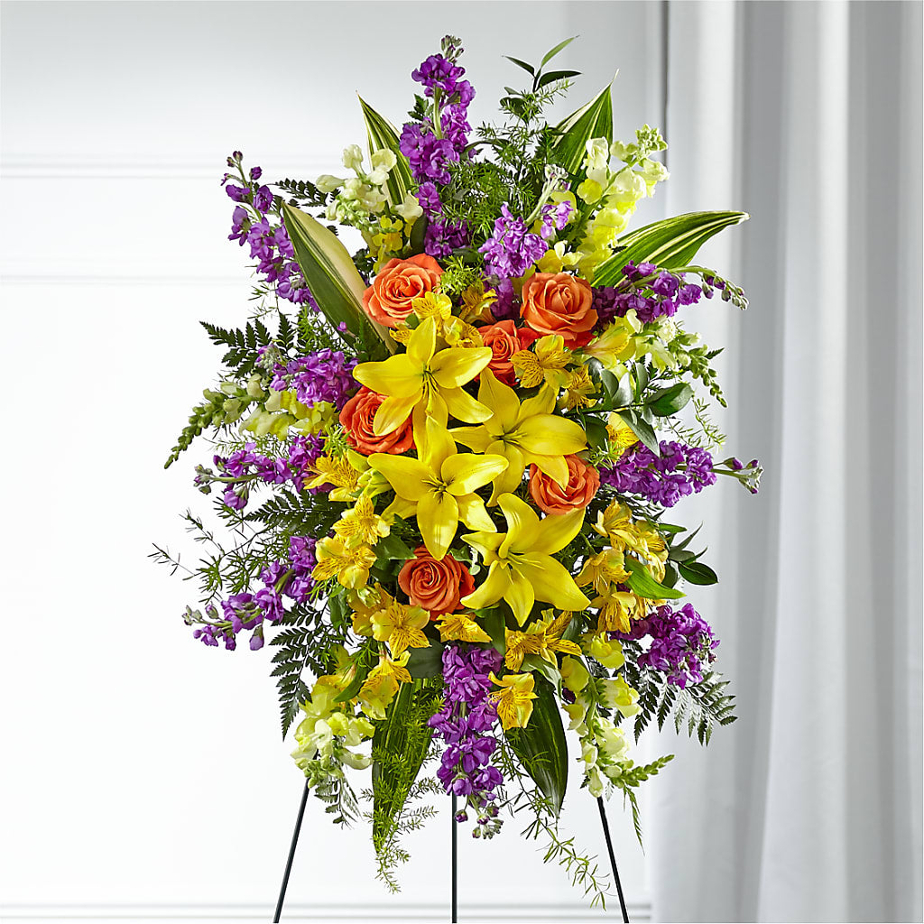 Thoughtful Prayers Standing Spray – At All About Flowers Llc, Cincinnati OH