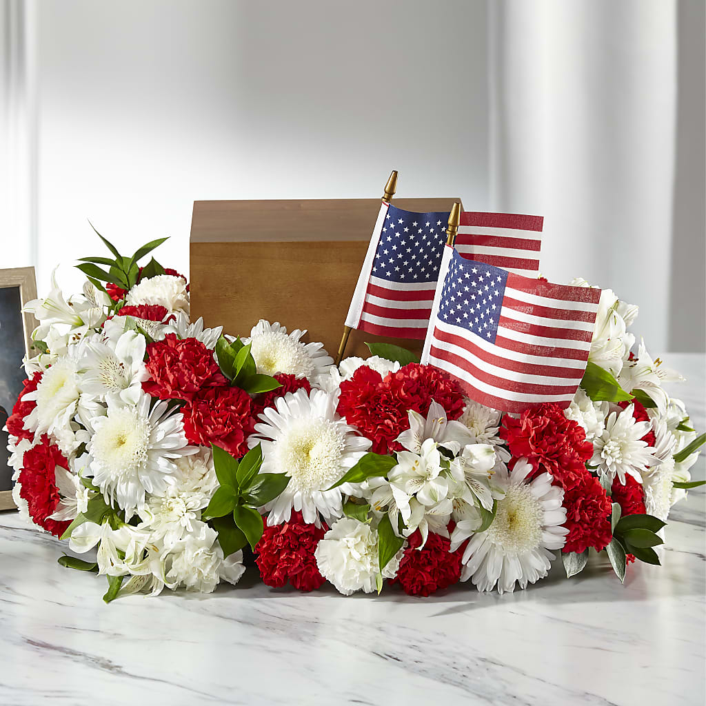 Spirit of Patriotism Cremation Adornment – At All About Flowers Llc, Cincinnati OH