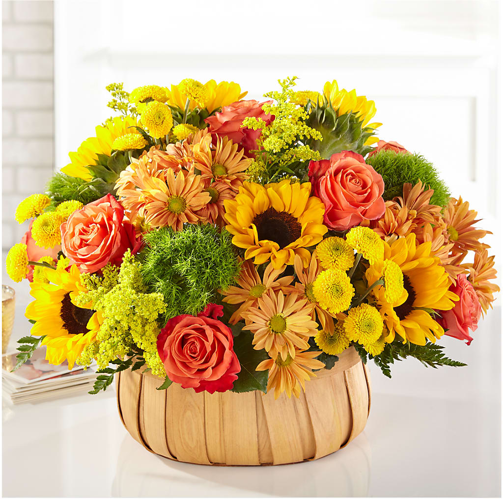 Harvest Sunflower Basket – At All About Flowers Llc, Cincinnati OH