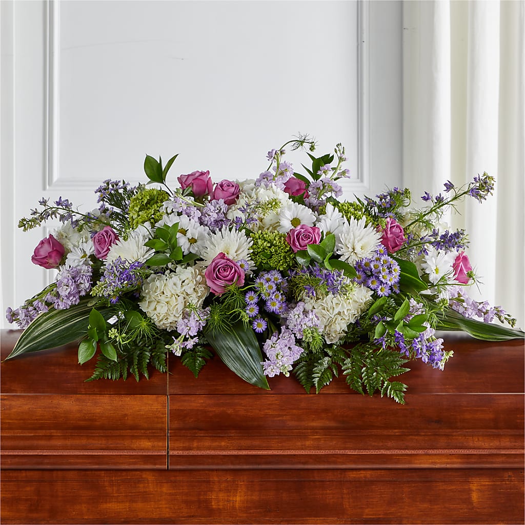 Meadows of Serenity Casket Spray – At All About Flowers Llc, Cincinnati OH