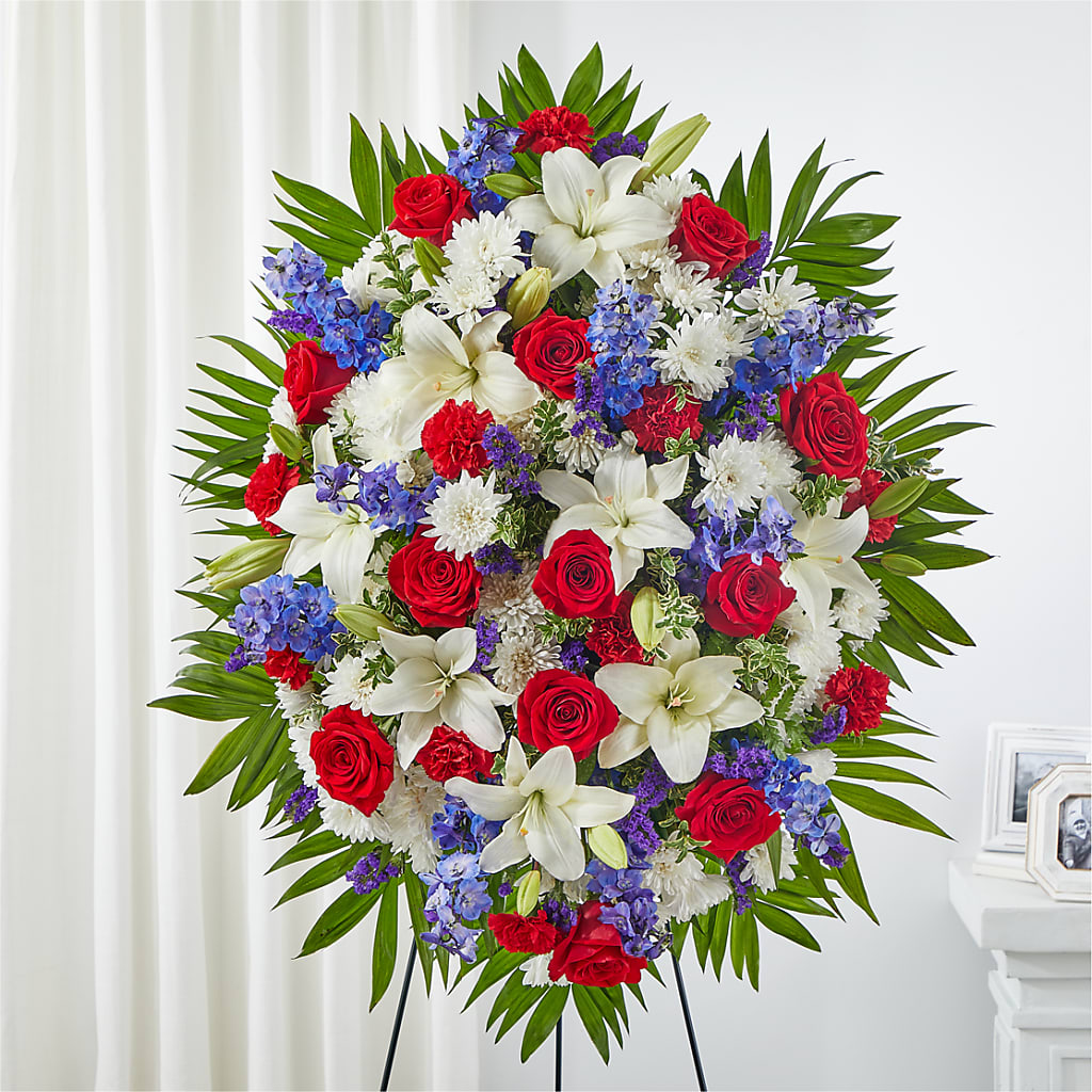 Cherished Service Standing Spray – At All About Flowers Llc, Cincinnati OH
