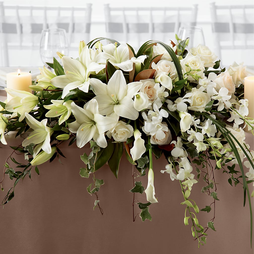 White Linen Arrangement – At All About Flowers Llc, Cincinnati OH