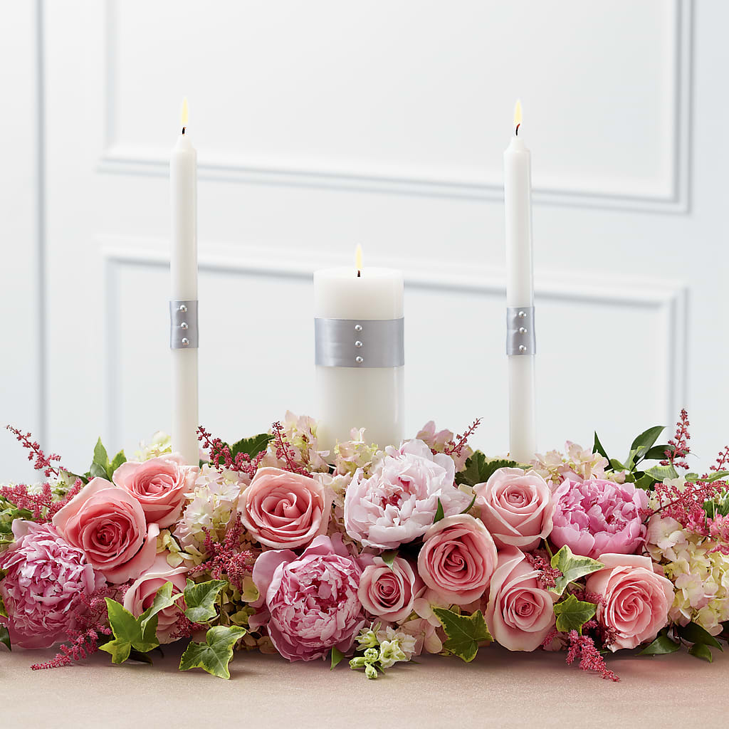 Worldwide Romance Unity Candle Arrangement – At All About Flowers Llc, Cincinnati OH