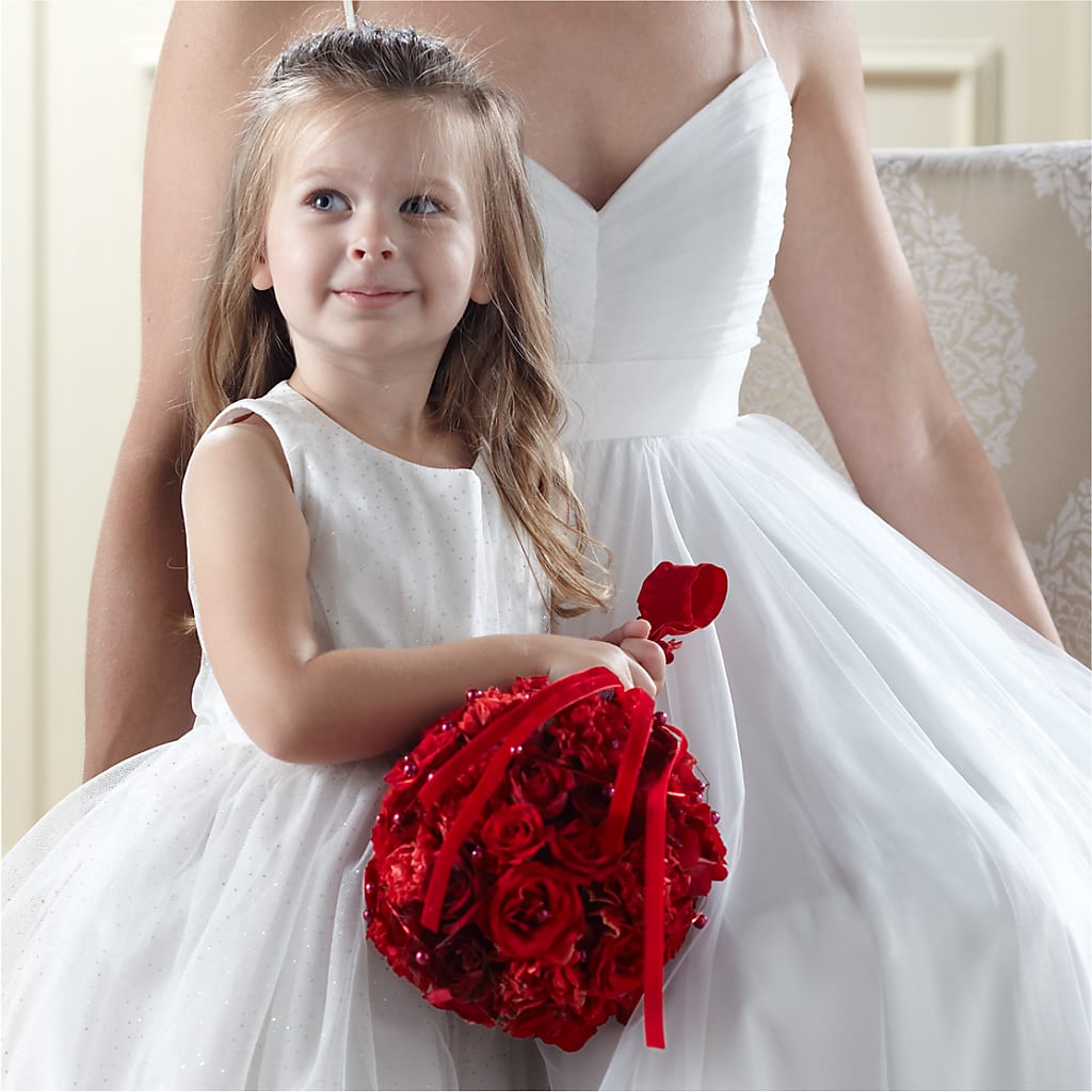 Pure at Heart Flower Girl Arrangement – At All About Flowers Llc, Cincinnati OH