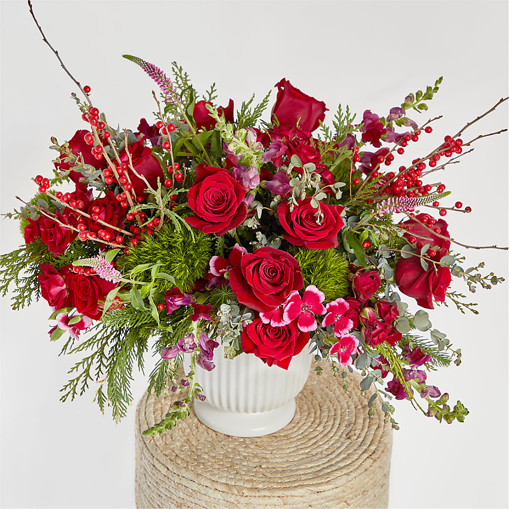 Big Red Bow Bouquet –  At All About Flowers Llc, Cincinnati OH