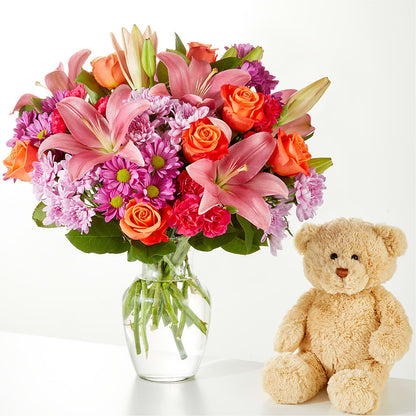 One and Only Bouquet and Bear Bundle –  At All About Flowers Llc, Cincinnati OH
