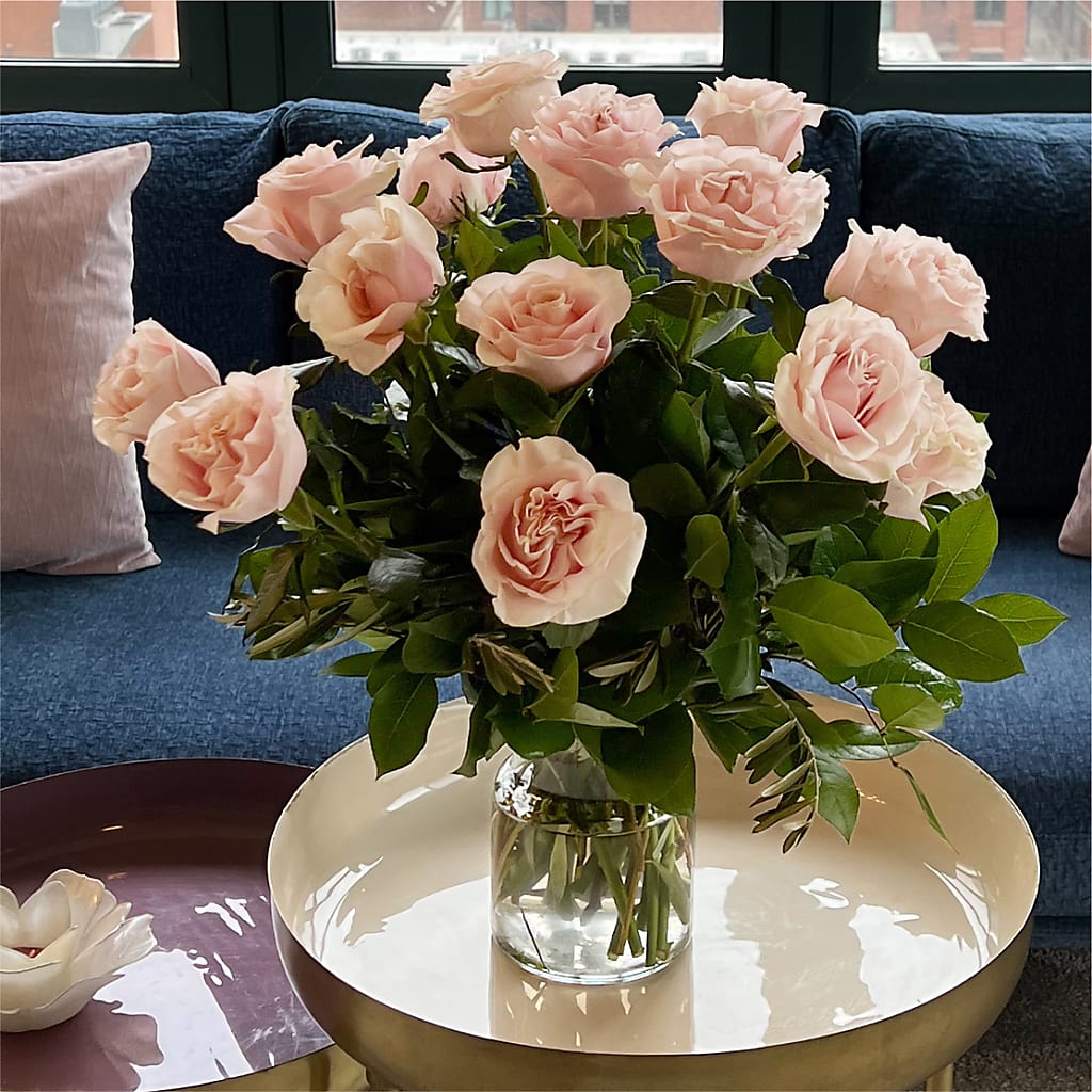 Long Stem Pink Rose Bouquet –  At All About Flowers Llc, Cincinnati OH