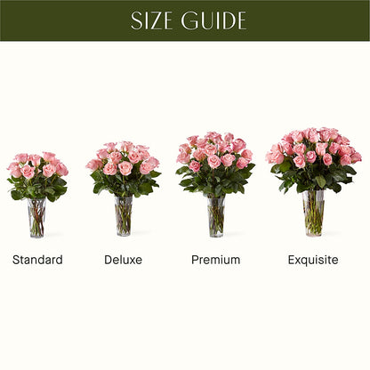 Long Stem Pink Rose Bouquet –  At All About Flowers Llc, Cincinnati OH