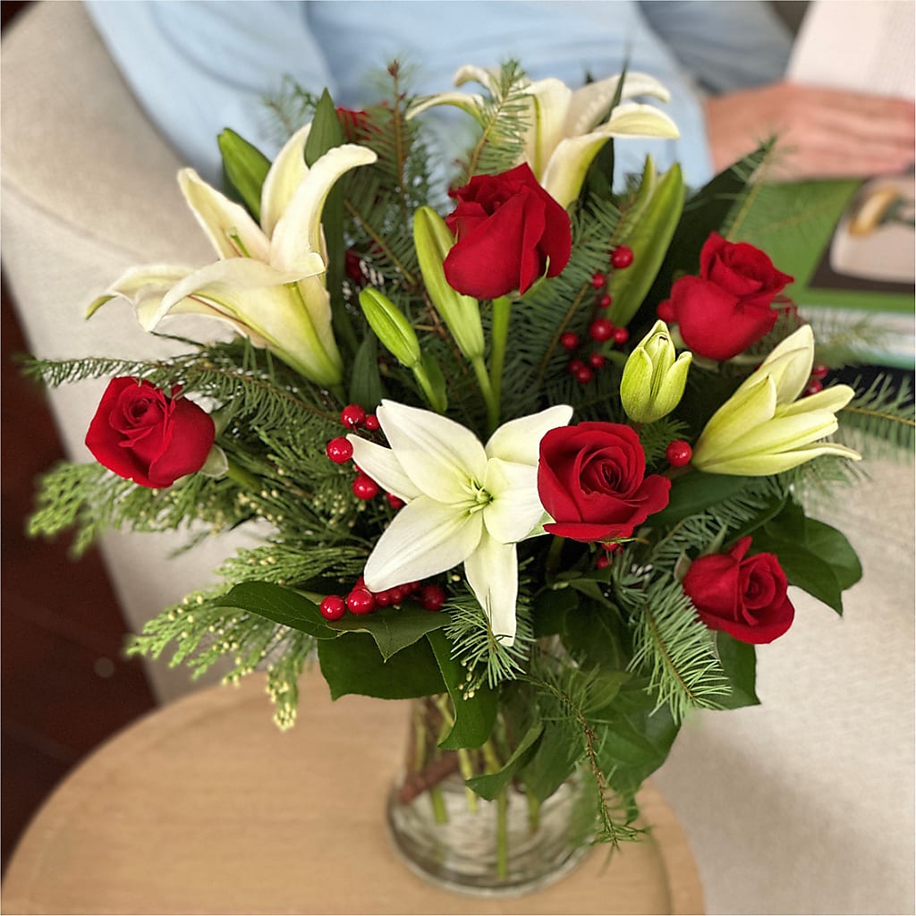Sparkling Snowflakes Bouquet –  At All About Flowers Llc, Cincinnati OH