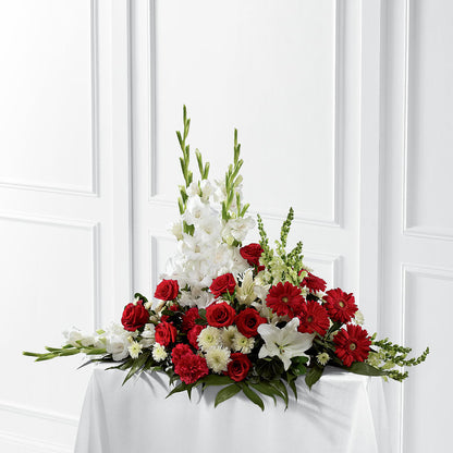 Crimson & White Arrangement –  At All About Flowers Llc, Cincinnati OH