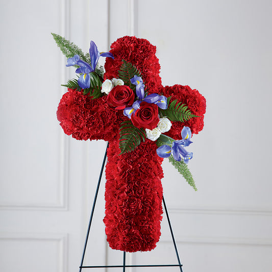 Faithful Hero Floral Cross –  At All About Flowers Llc, Cincinnati OH