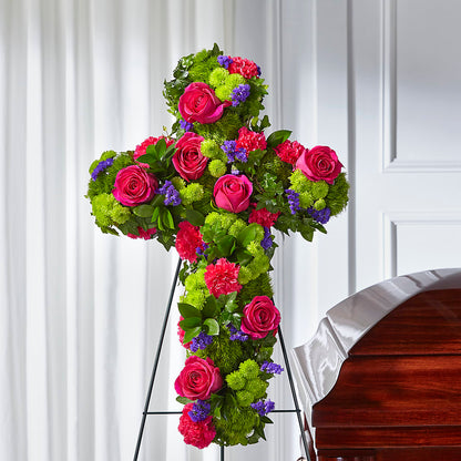 Tribute Rose Floral Cross –  At All About Flowers Llc, Cincinnati OH