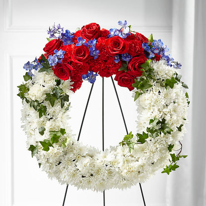 Patriotic Passion Wreath –  At All About Flowers Llc, Cincinnati OH