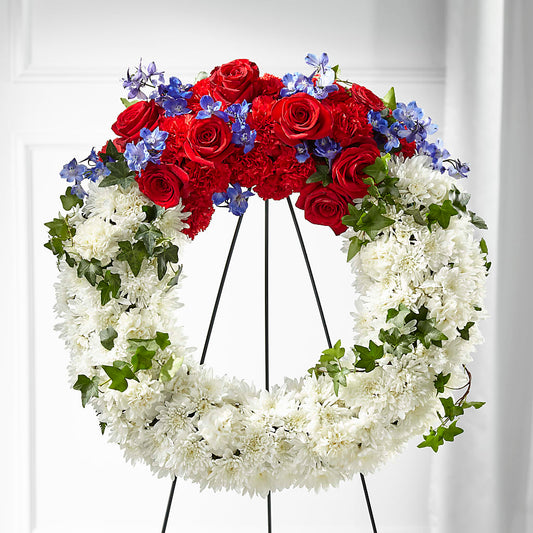 Patriotic Passion Wreath –  At All About Flowers Llc, Cincinnati OH
