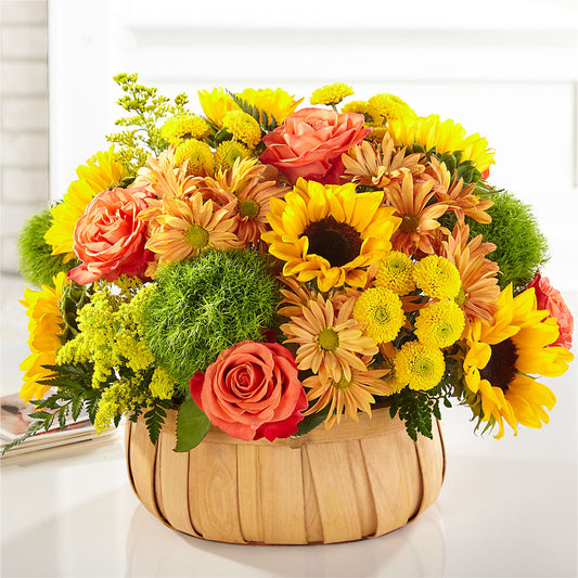 Harvest Sunflower Basket –  At All About Flowers Llc, Cincinnati OH