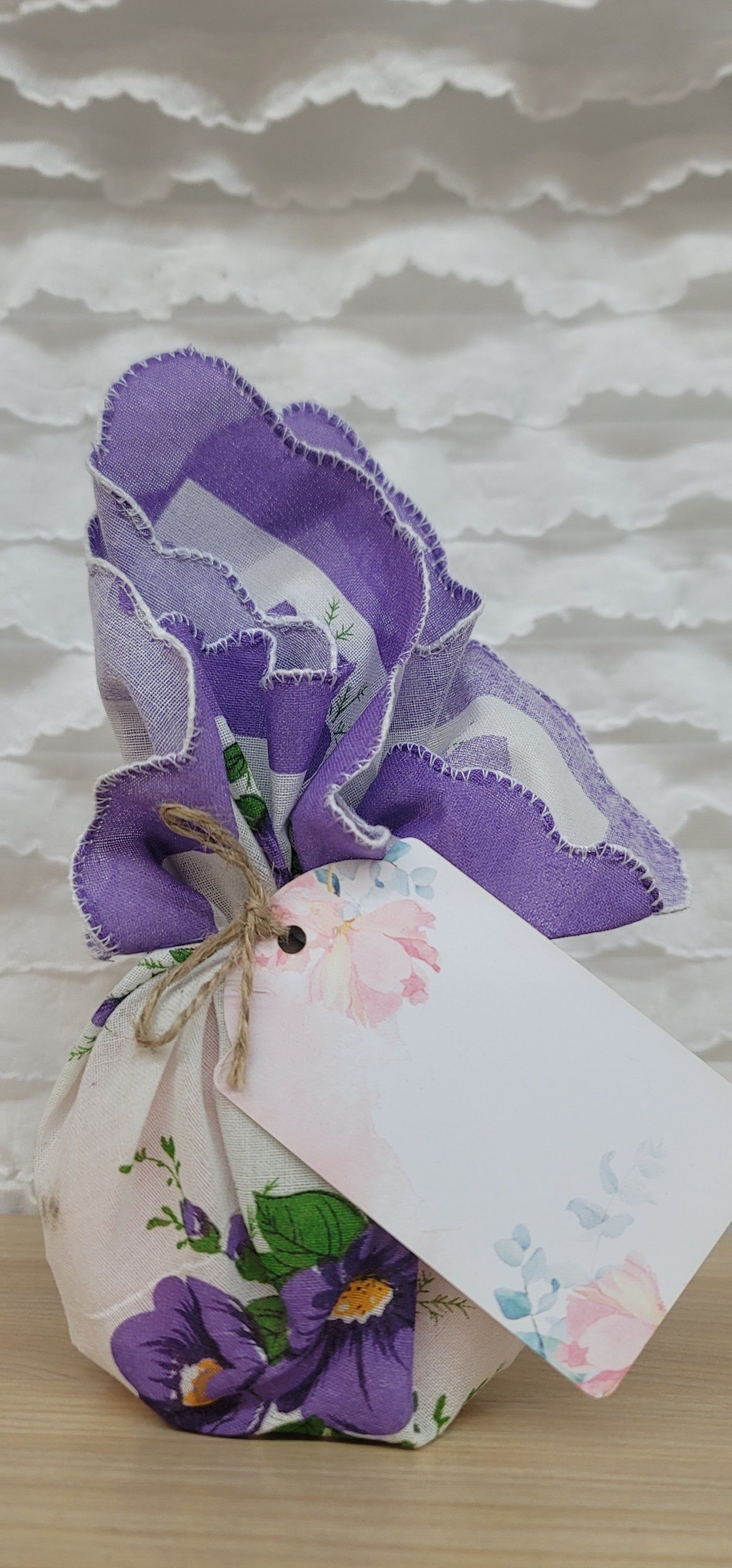 Peony Hand soap with Keepsake Vintage Handkerchief