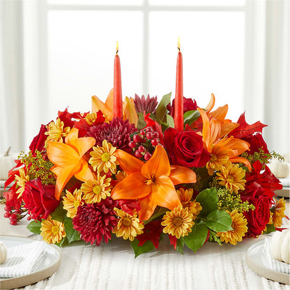 Autumn's Embrace Centerpiece –  At All About Flowers Llc, Cincinnati OH